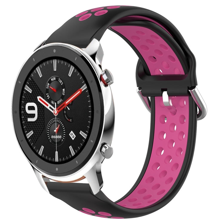 22mm Perforated Breathable Sports Silicone Watch Band
