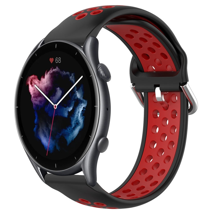 22mm Perforated Breathable Sports Silicone Watch Band