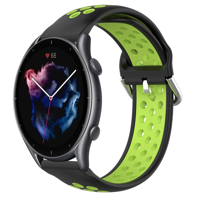 22mm Perforated Breathable Sports Silicone Watch Band