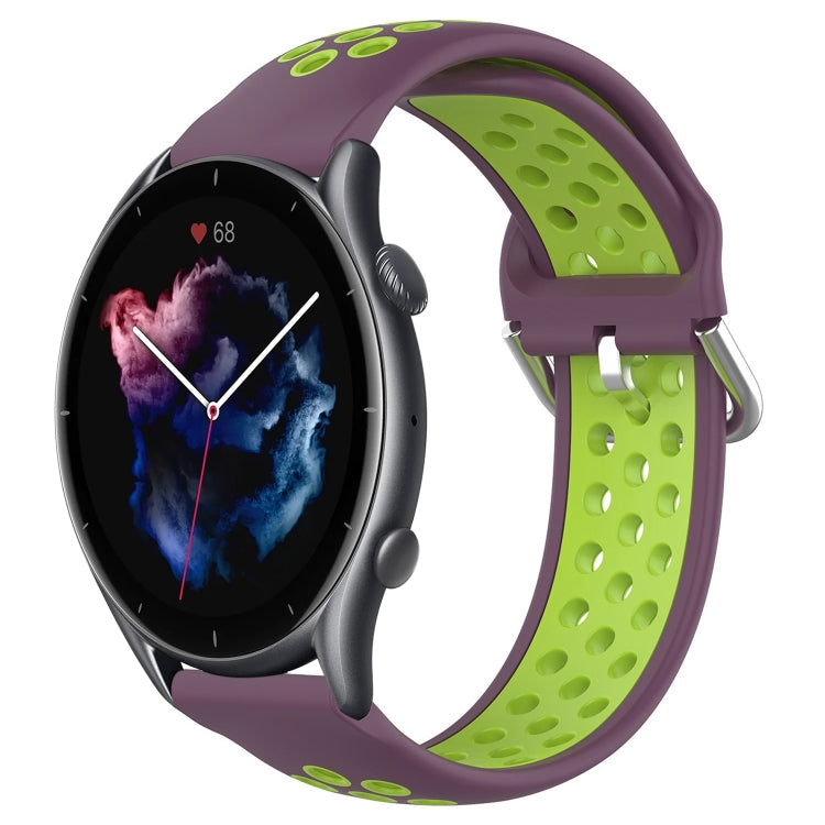 22mm Perforated Breathable Sports Silicone Watch Band