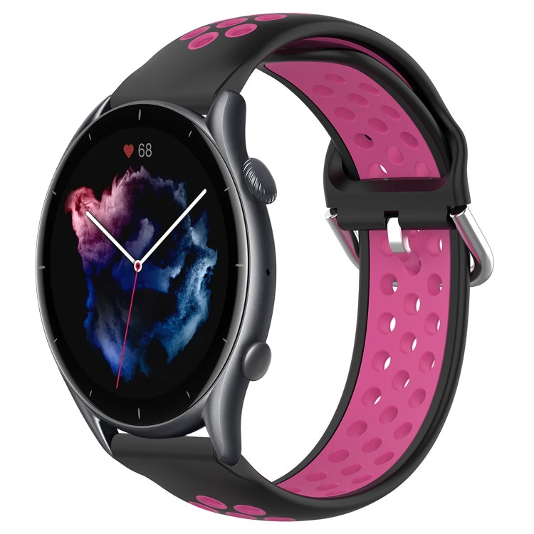 22mm Perforated Breathable Sports Silicone Watch Band