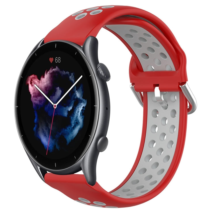 22mm Perforated Breathable Sports Silicone Watch Band