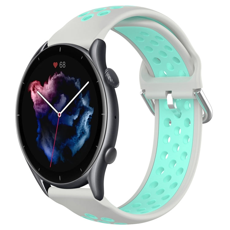 22mm Perforated Breathable Sports Silicone Watch Band