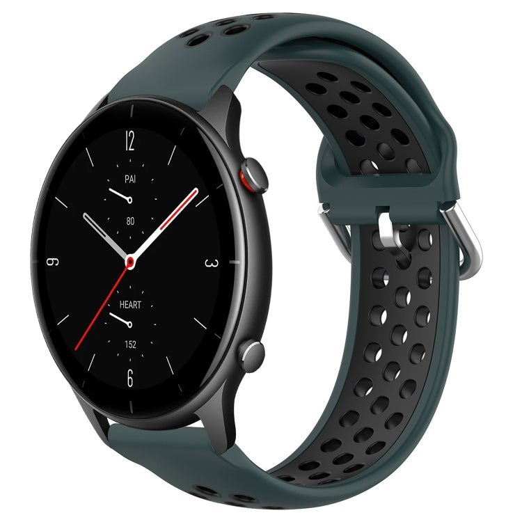 22mm Perforated Breathable Sports Silicone Watch Band