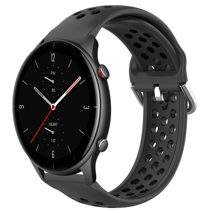 22mm Perforated Breathable Sports Silicone Watch Band