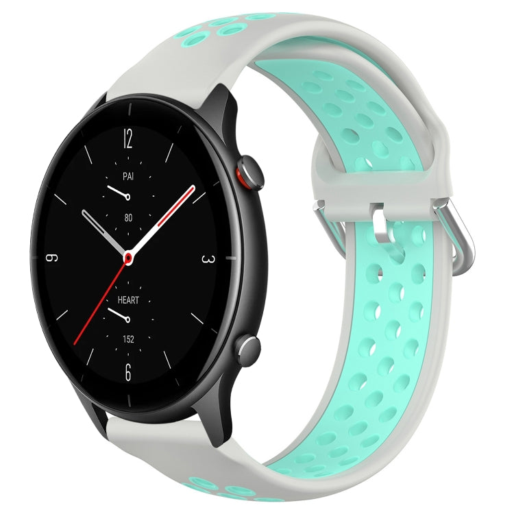 22mm Perforated Breathable Sports Silicone Watch Band