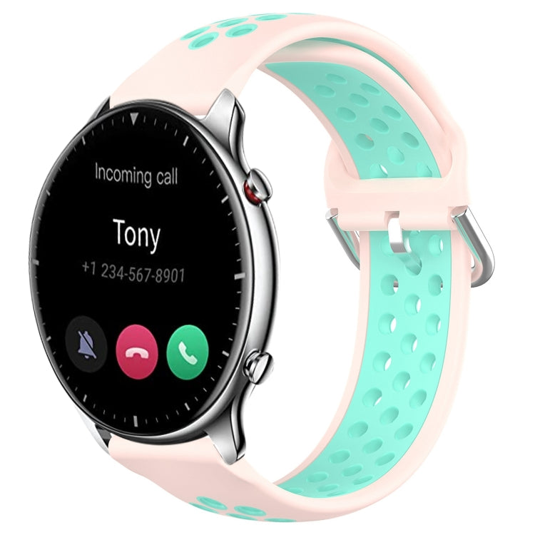 22mm Perforated Breathable Sports Silicone Watch Band
