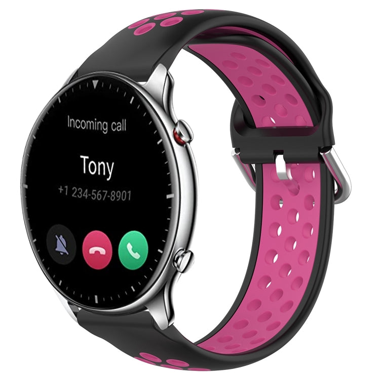 22mm Perforated Breathable Sports Silicone Watch Band