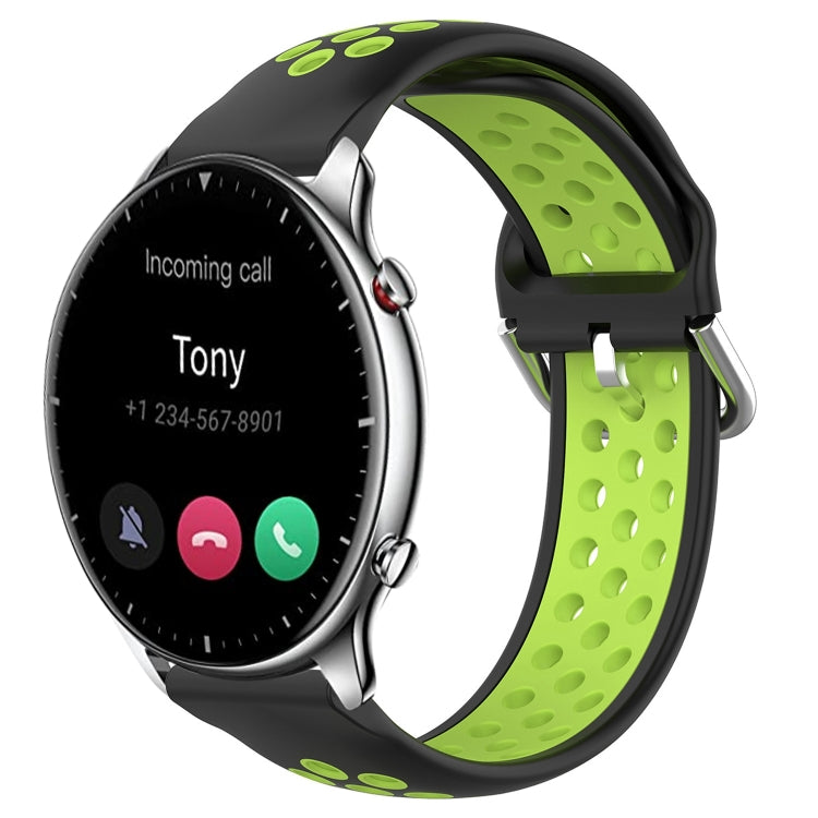 22mm Perforated Breathable Sports Silicone Watch Band