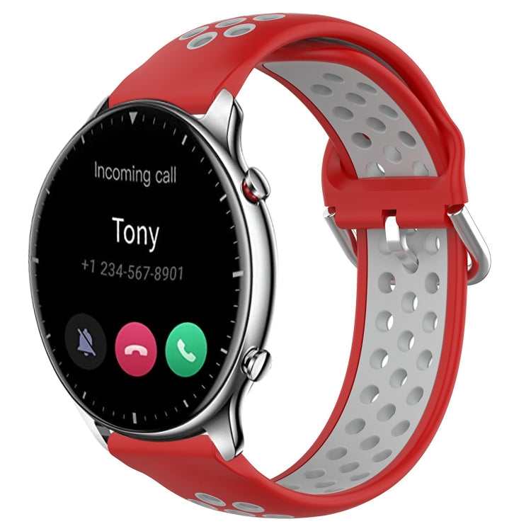 22mm Perforated Breathable Sports Silicone Watch Band