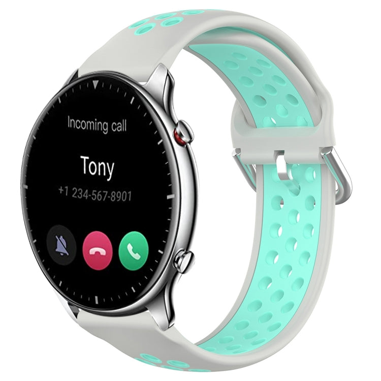 22mm Perforated Breathable Sports Silicone Watch Band