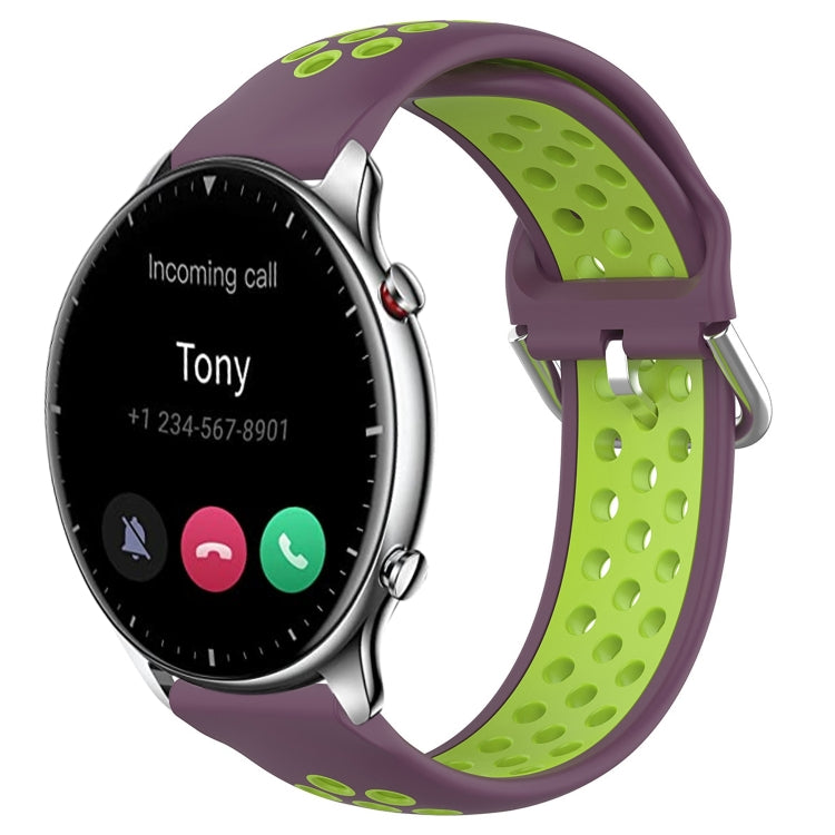 22mm Perforated Breathable Sports Silicone Watch Band
