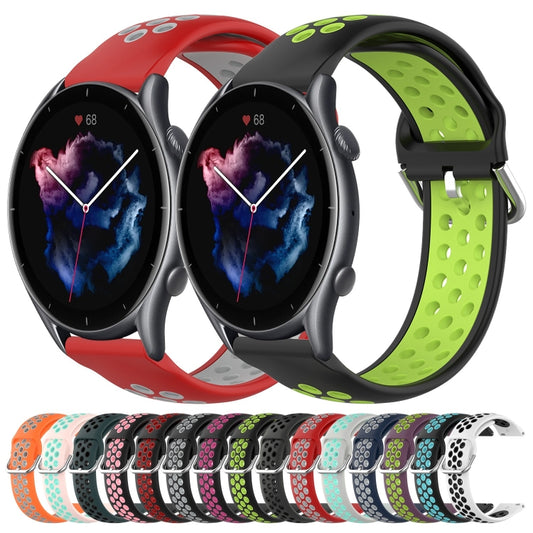 22mm Perforated Breathable Sports Silicone Watch Band