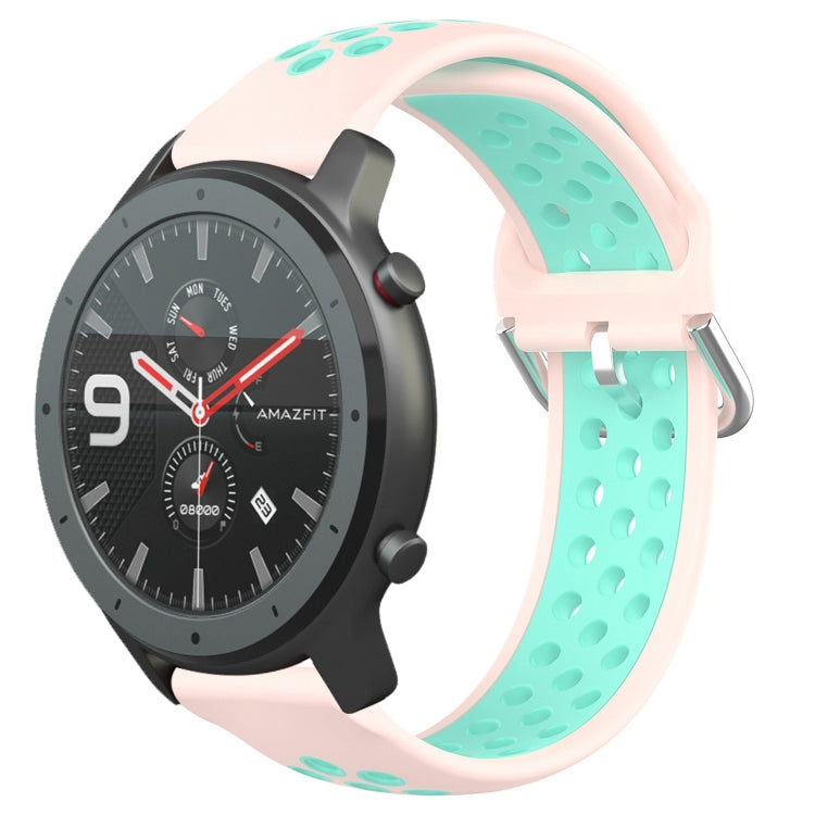22mm Perforated Breathable Sports Silicone Watch Band
