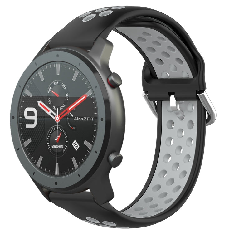 22mm Perforated Breathable Sports Silicone Watch Band