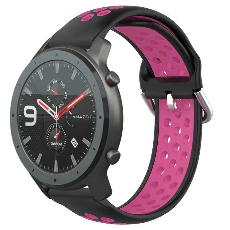 22mm Perforated Breathable Sports Silicone Watch Band
