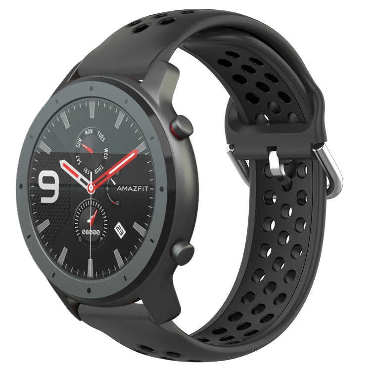 22mm Perforated Breathable Sports Silicone Watch Band