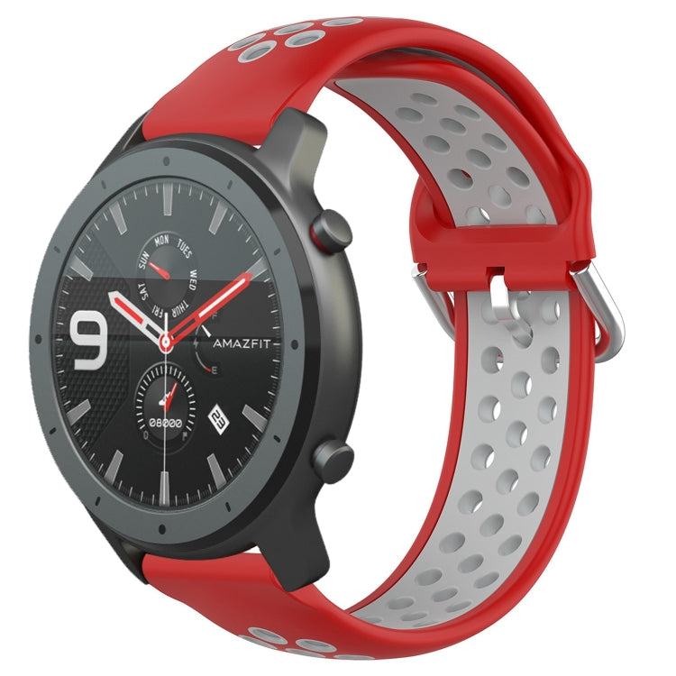 22mm Perforated Breathable Sports Silicone Watch Band