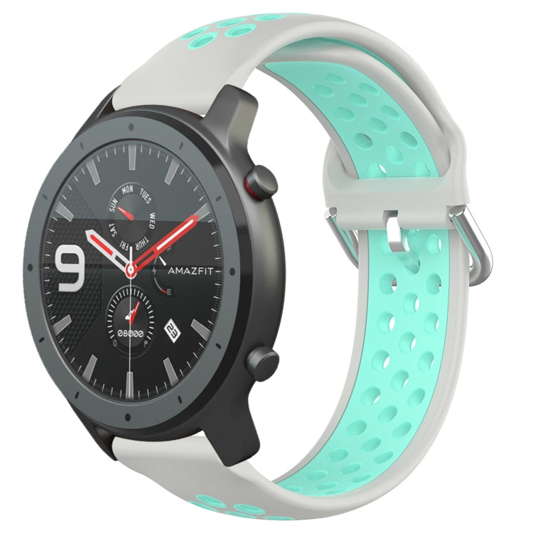 22mm Perforated Breathable Sports Silicone Watch Band