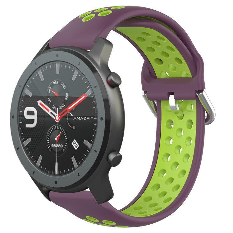 22mm Perforated Breathable Sports Silicone Watch Band