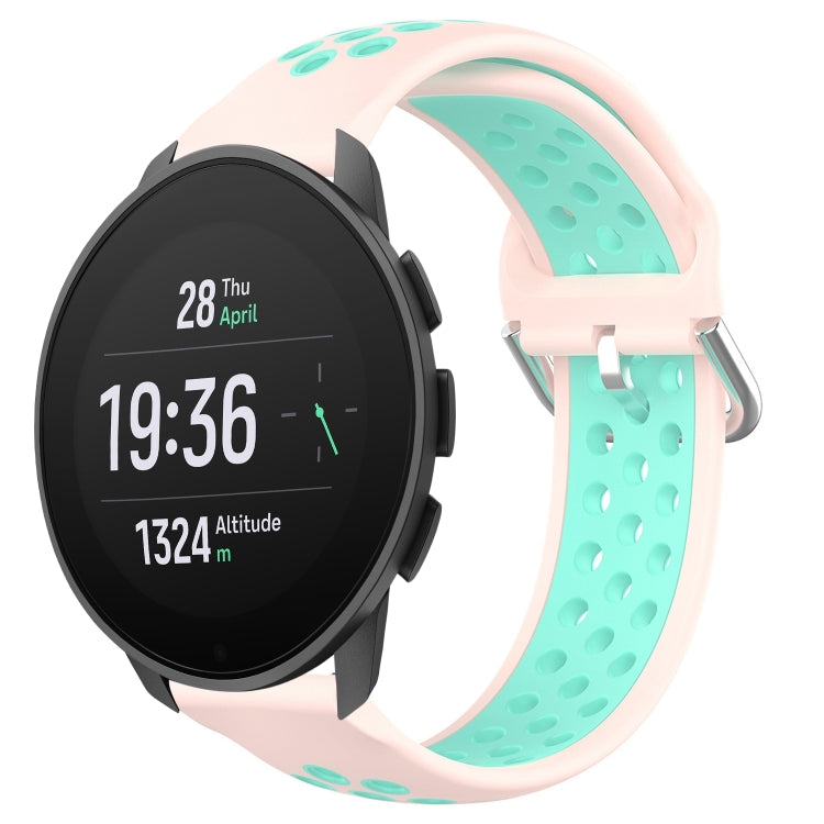 22mm Perforated Breathable Sports Silicone Watch Band