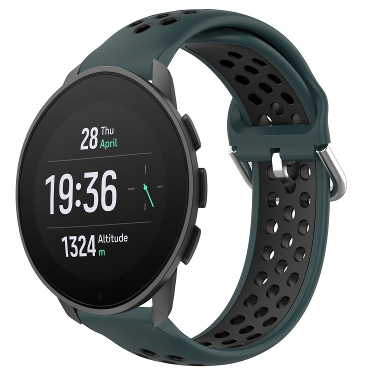 22mm Perforated Breathable Sports Silicone Watch Band