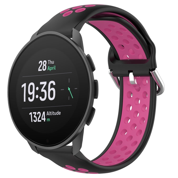 22mm Perforated Breathable Sports Silicone Watch Band