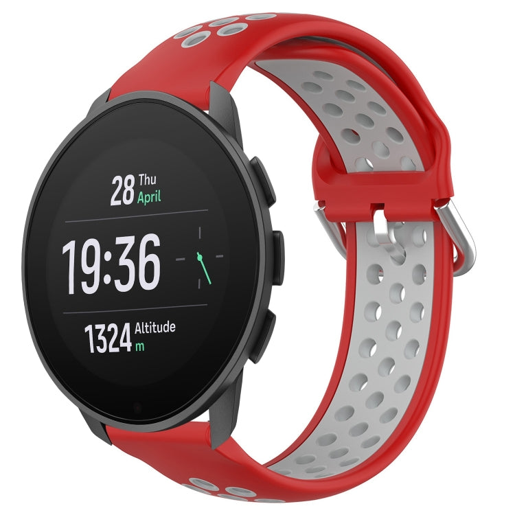 22mm Perforated Breathable Sports Silicone Watch Band