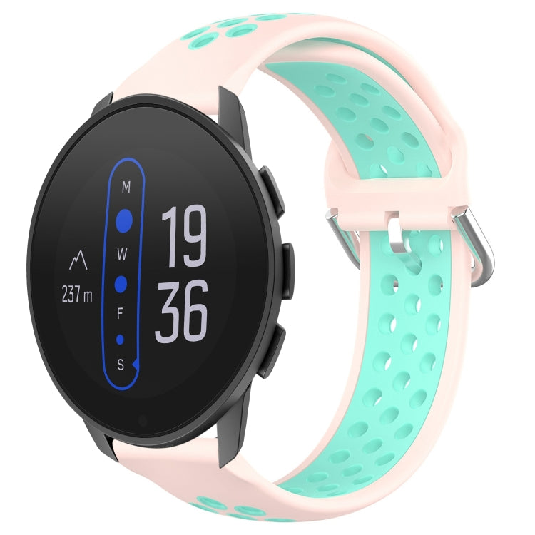 22mm Perforated Breathable Sports Silicone Watch Band