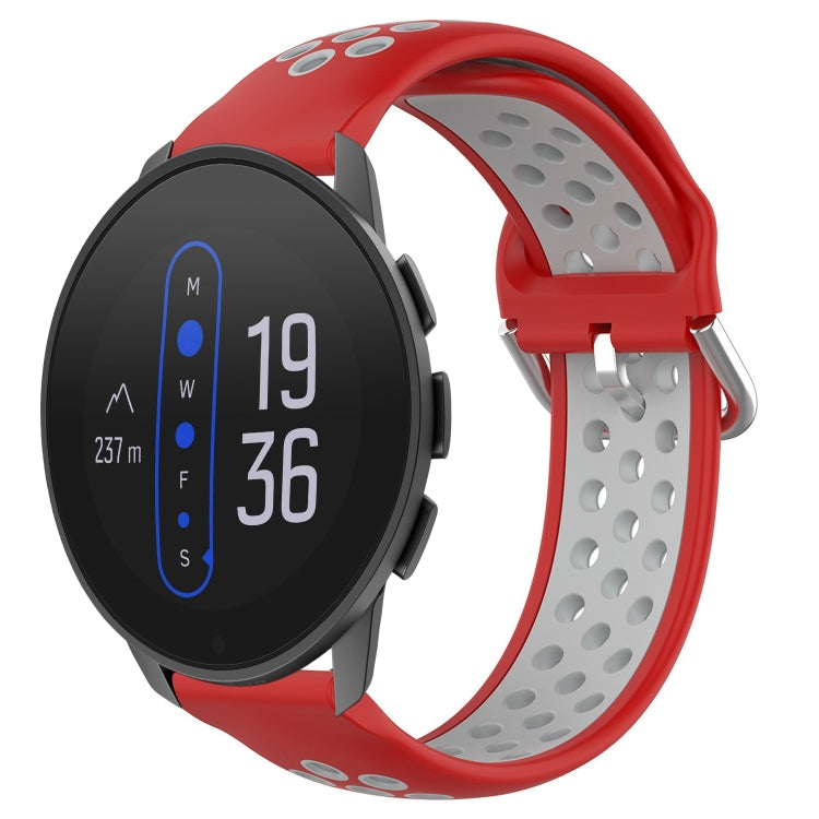 22mm Perforated Breathable Sports Silicone Watch Band
