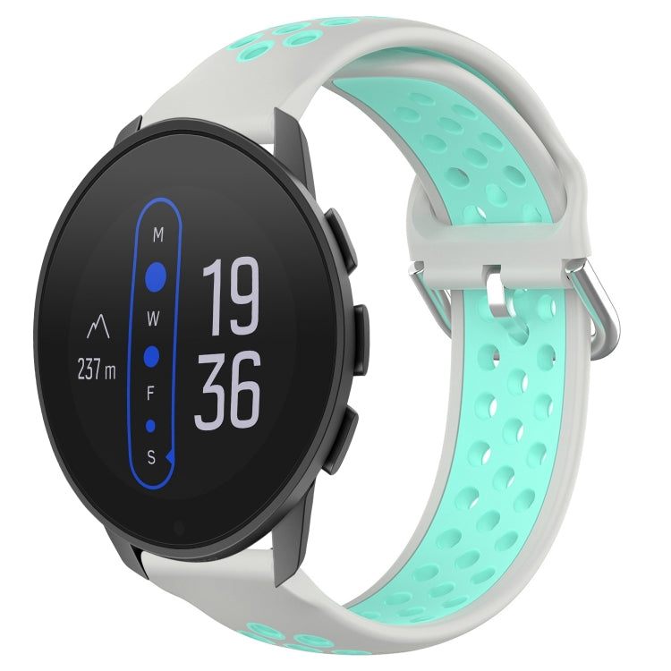 22mm Perforated Breathable Sports Silicone Watch Band