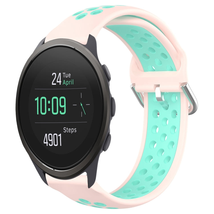 22mm Perforated Breathable Sports Silicone Watch Band