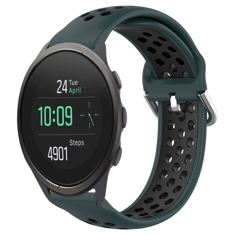 22mm Perforated Breathable Sports Silicone Watch Band