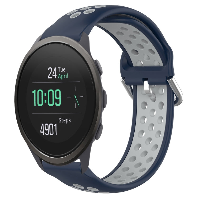 22mm Perforated Breathable Sports Silicone Watch Band