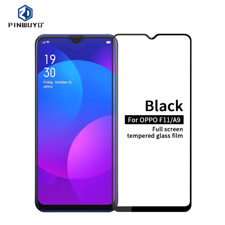 PINWUYO 9H 2.5D Full Glue Tempered Glass Film, For OPPO F11/A9, for OPPO Reno 10X, For  OPPO Reno