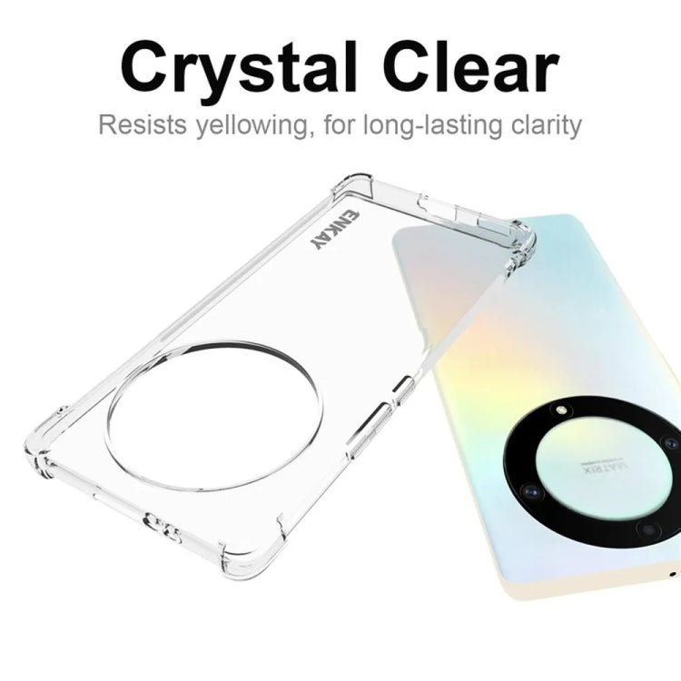 ENKAY Hat-Prince Transparent TPU Shockproof Phone Case with Glass Film, For Honor X40 5G / X9a 5G / Magic5 Lite 5G