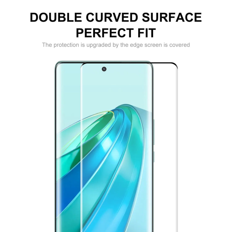 ENKAY Hat-Prince Transparent TPU Shockproof Phone Case with Glass Film, For Honor X40 5G / X9a 5G / Magic5 Lite 5G