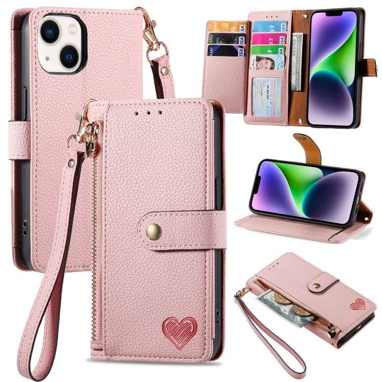 Love Zipper Lanyard Leather Phone Case, For iPhone 16e, For iPhone 16 Pro Max, For iPhone 16 Pro, For iPhone 16 Plus, For iPhone 16, For iPhone 15 Pro Max, For iPhone 15 Pro, For iPhone 15 Plus, For iPhone 15, For iPhone 14 Plus, For iPhone 14���������...