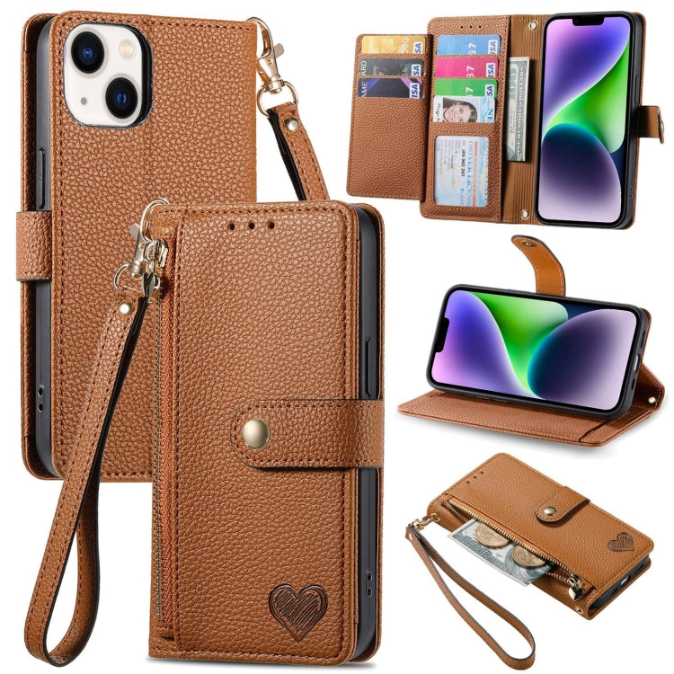 Love Zipper Lanyard Leather Phone Case, For iPhone 16e, For iPhone 16 Pro Max, For iPhone 16 Pro, For iPhone 16 Plus, For iPhone 16, For iPhone 15 Pro Max, For iPhone 15 Pro, For iPhone 15 Plus, For iPhone 15, For iPhone 14 Plus, For iPhone 14���������...