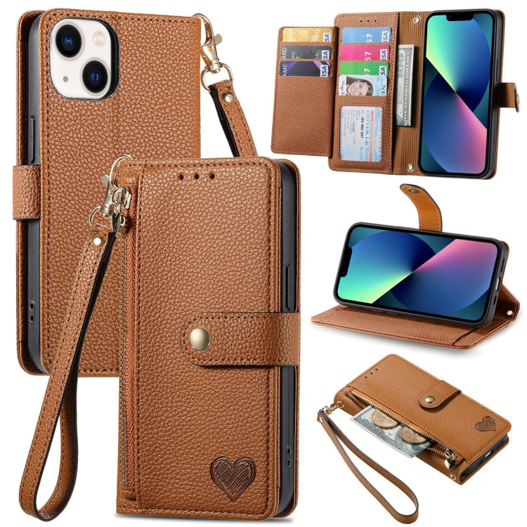 Love Zipper Lanyard Leather Phone Case, For iPhone 13 mini, For iPhone 12 mini, For iPhone 12 Pro Max, For iPhone 11 Pro Max, For iPhone 11, For iPhone 11 Pro, For iPhone XR, For iPhone XS Max, For iPhone 7 / 8 / SE 2022, For iPhone 12 / 12 Pro��������...