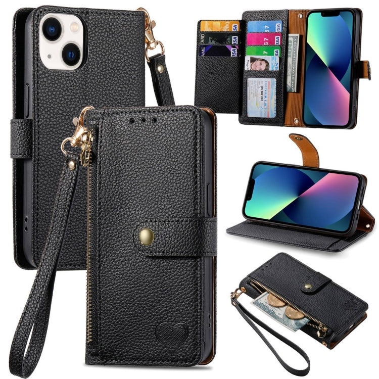 Love Zipper Lanyard Leather Phone Case, For iPhone 13 mini, For iPhone 12 mini, For iPhone 12 Pro Max, For iPhone 11 Pro Max, For iPhone 11, For iPhone 11 Pro, For iPhone XR, For iPhone XS Max, For iPhone 7 / 8 / SE 2022, For iPhone 12 / 12 Pro��������...