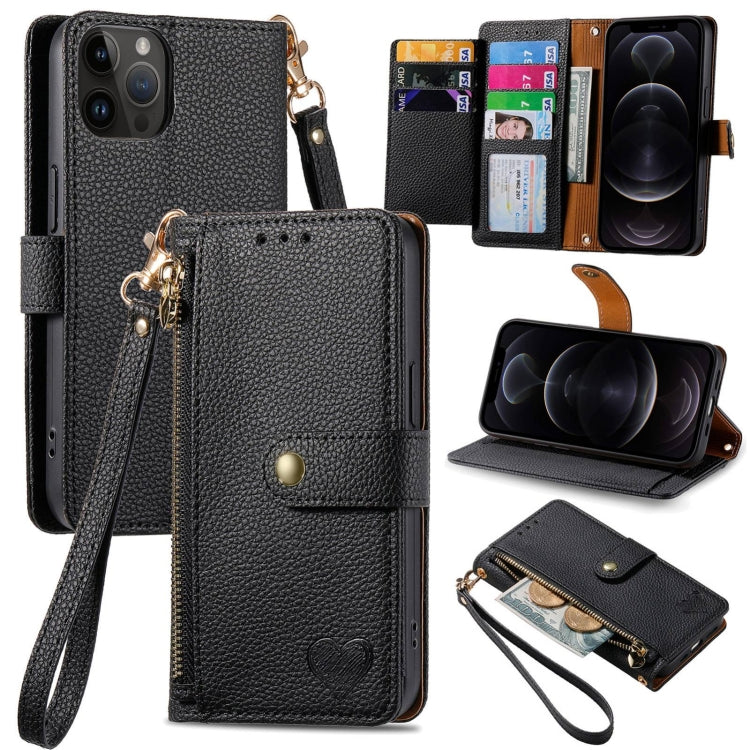 Love Zipper Lanyard Leather Phone Case, For iPhone 13 mini, For iPhone 12 mini, For iPhone 12 Pro Max, For iPhone 11 Pro Max, For iPhone 11, For iPhone 11 Pro, For iPhone XR, For iPhone XS Max, For iPhone 7 / 8 / SE 2022, For iPhone 12 / 12 Pro��������...