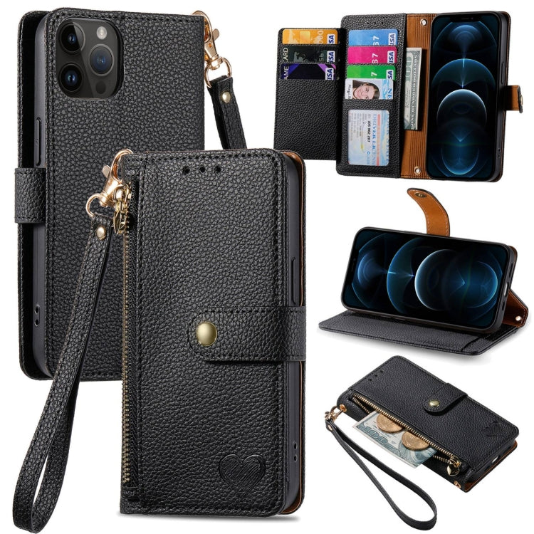 Love Zipper Lanyard Leather Phone Case, For iPhone 13 mini, For iPhone 12 mini, For iPhone 12 Pro Max, For iPhone 11 Pro Max, For iPhone 11, For iPhone 11 Pro, For iPhone XR, For iPhone XS Max, For iPhone 7 / 8 / SE 2022, For iPhone 12 / 12 Pro��������...