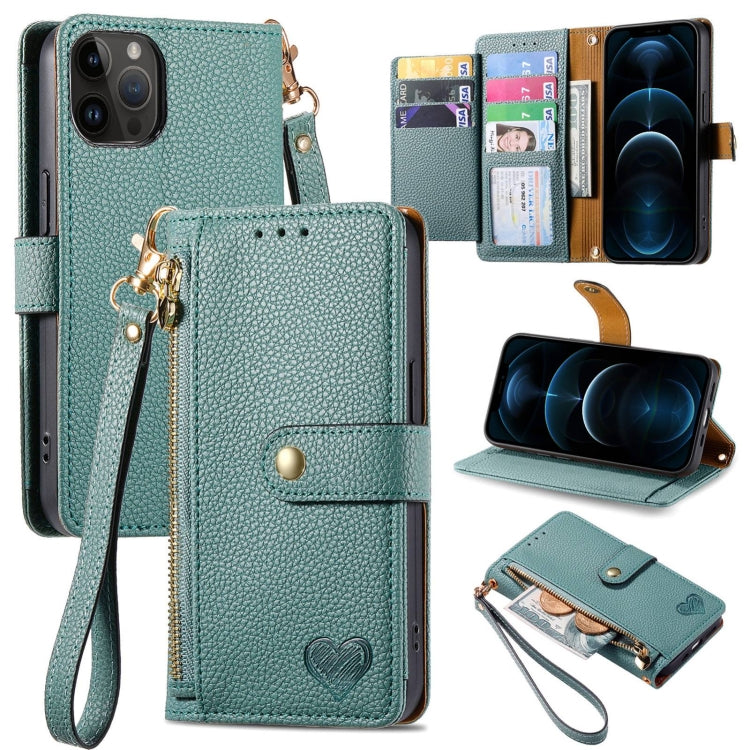 Love Zipper Lanyard Leather Phone Case, For iPhone 13 mini, For iPhone 12 mini, For iPhone 12 Pro Max, For iPhone 11 Pro Max, For iPhone 11, For iPhone 11 Pro, For iPhone XR, For iPhone XS Max, For iPhone 7 / 8 / SE 2022, For iPhone 12 / 12 Pro��������...