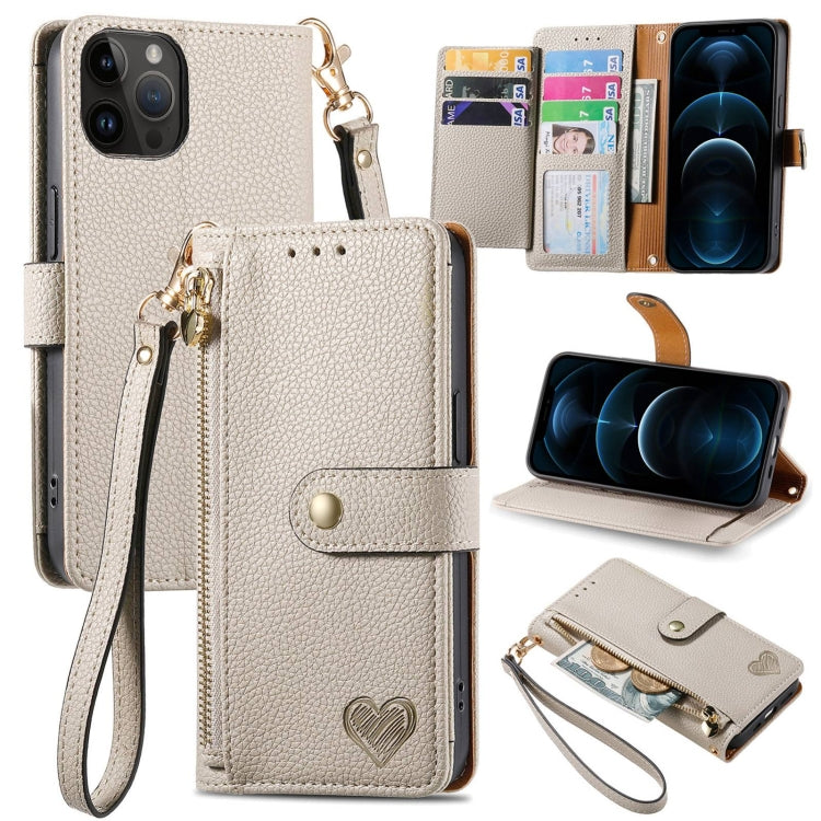 Love Zipper Lanyard Leather Phone Case, For iPhone 13 mini, For iPhone 12 mini, For iPhone 12 Pro Max, For iPhone 11 Pro Max, For iPhone 11, For iPhone 11 Pro, For iPhone XR, For iPhone XS Max, For iPhone 7 / 8 / SE 2022, For iPhone 12 / 12 Pro��������...