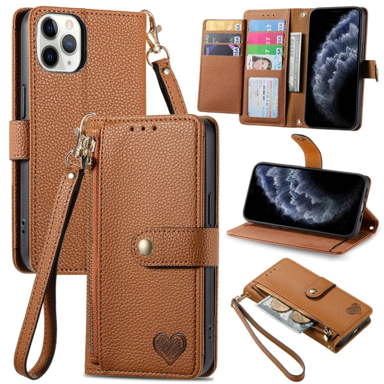 Love Zipper Lanyard Leather Phone Case, For iPhone 13 mini, For iPhone 12 mini, For iPhone 12 Pro Max, For iPhone 11 Pro Max, For iPhone 11, For iPhone 11 Pro, For iPhone XR, For iPhone XS Max, For iPhone 7 / 8 / SE 2022, For iPhone 12 / 12 Pro��������...