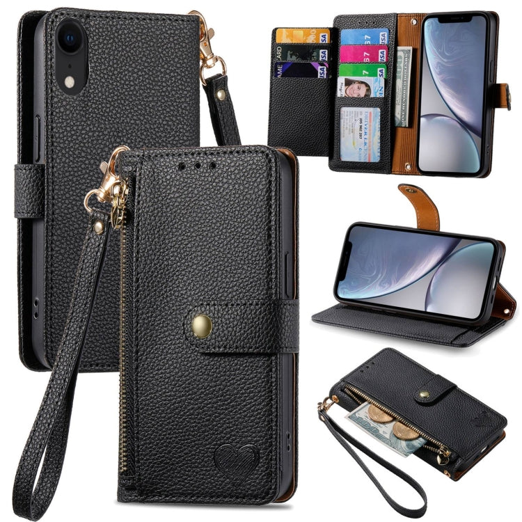 Love Zipper Lanyard Leather Phone Case, For iPhone 13 mini, For iPhone 12 mini, For iPhone 12 Pro Max, For iPhone 11 Pro Max, For iPhone 11, For iPhone 11 Pro, For iPhone XR, For iPhone XS Max, For iPhone 7 / 8 / SE 2022, For iPhone 12 / 12 Pro��������...