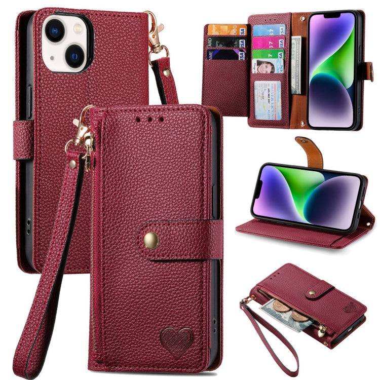 Love Zipper Lanyard Leather Phone Case, For iPhone 16e, For iPhone 16 Pro Max, For iPhone 16 Pro, For iPhone 16 Plus, For iPhone 16, For iPhone 15 Pro Max, For iPhone 15 Pro, For iPhone 15 Plus, For iPhone 15, For iPhone 14 Plus, For iPhone 14���������...