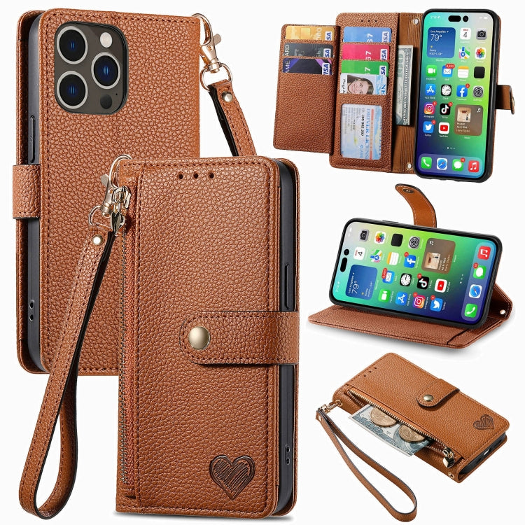 Love Zipper Lanyard Leather Phone Case, For iPhone 16e, For iPhone 16 Pro Max, For iPhone 16 Pro, For iPhone 16 Plus, For iPhone 16, For iPhone 15 Pro Max, For iPhone 15 Pro, For iPhone 15 Plus, For iPhone 15, For iPhone 14 Plus, For iPhone 14���������...