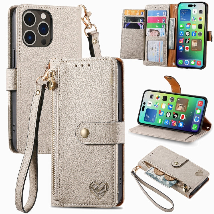 Love Zipper Lanyard Leather Phone Case, For iPhone 16e, For iPhone 16 Pro Max, For iPhone 16 Pro, For iPhone 16 Plus, For iPhone 16, For iPhone 15 Pro Max, For iPhone 15 Pro, For iPhone 15 Plus, For iPhone 15, For iPhone 14 Plus, For iPhone 14���������...